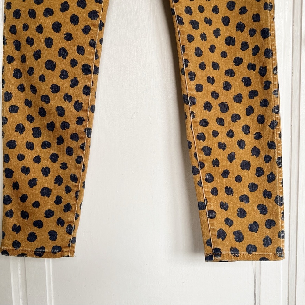 Madewell • 10" Mid-Rise Skinny Jeans in Painted Spots mustard yellow gold - Picture 9 of 12